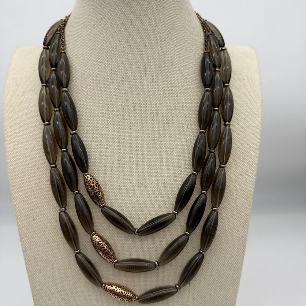 Di modolo Sahara Smoky Quartz Necklace Sterling Silver 18k Rose Gold Plated Read - Picture 5 of 16